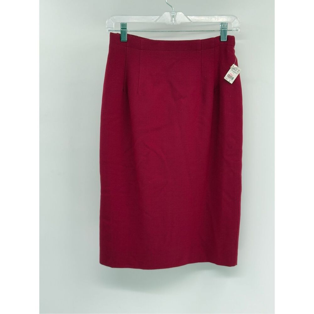 Vintage Talbots Skirt Pencil Straight‎ 100% Wool Size 4 Pink Red  Brand New